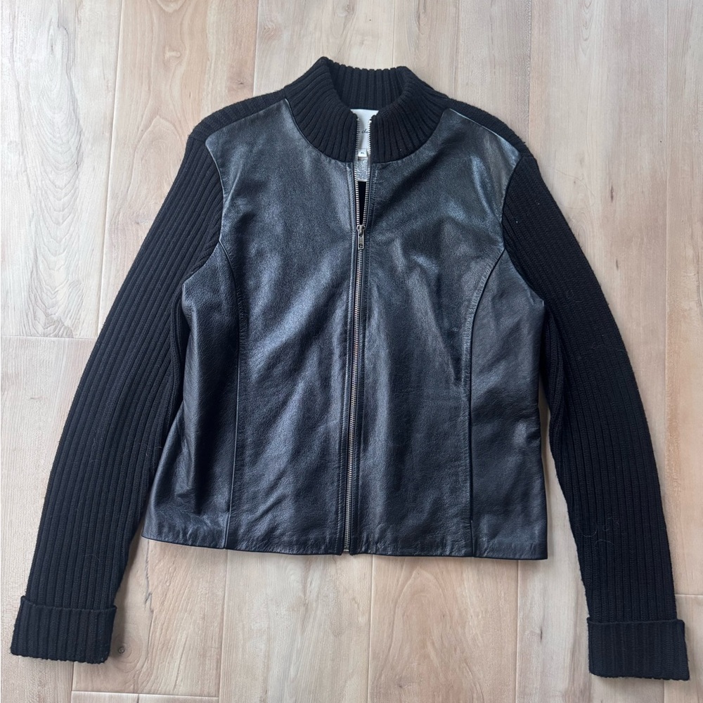Telluride Clothing Company Leather and Wool Jacket Size XL